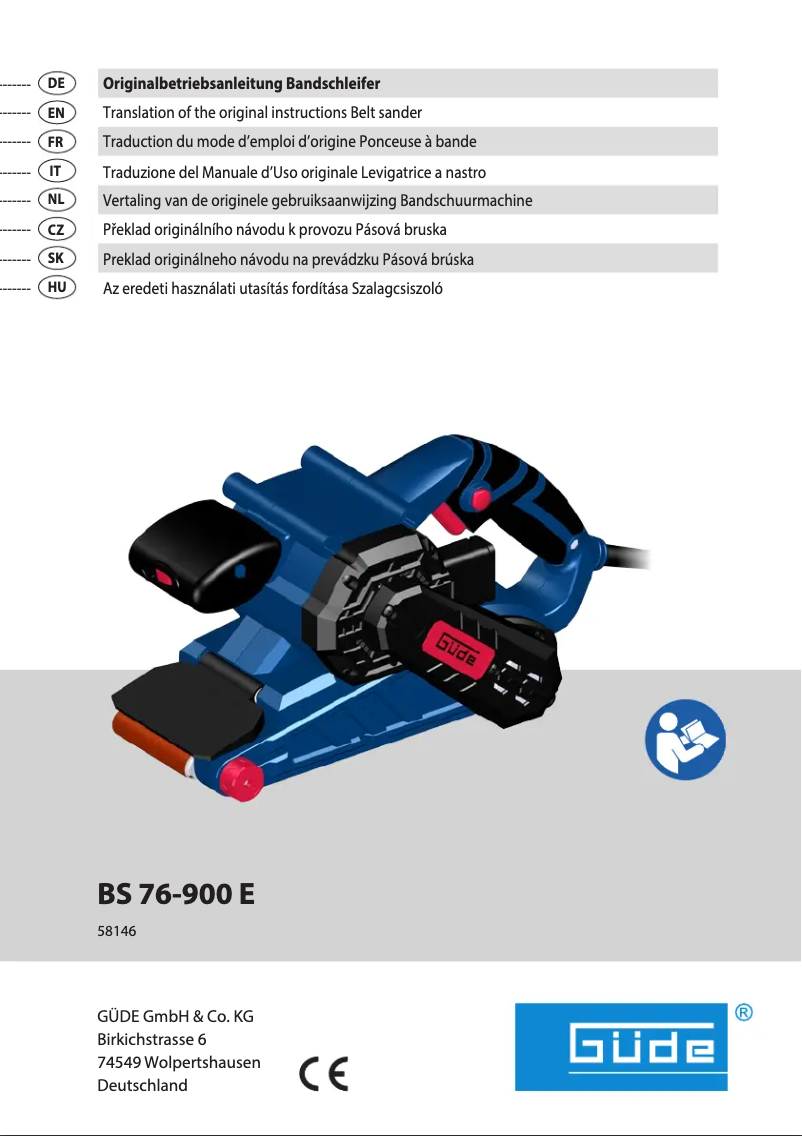 Page n°1 - Manuel utilisateur Güde BS 76-900 E