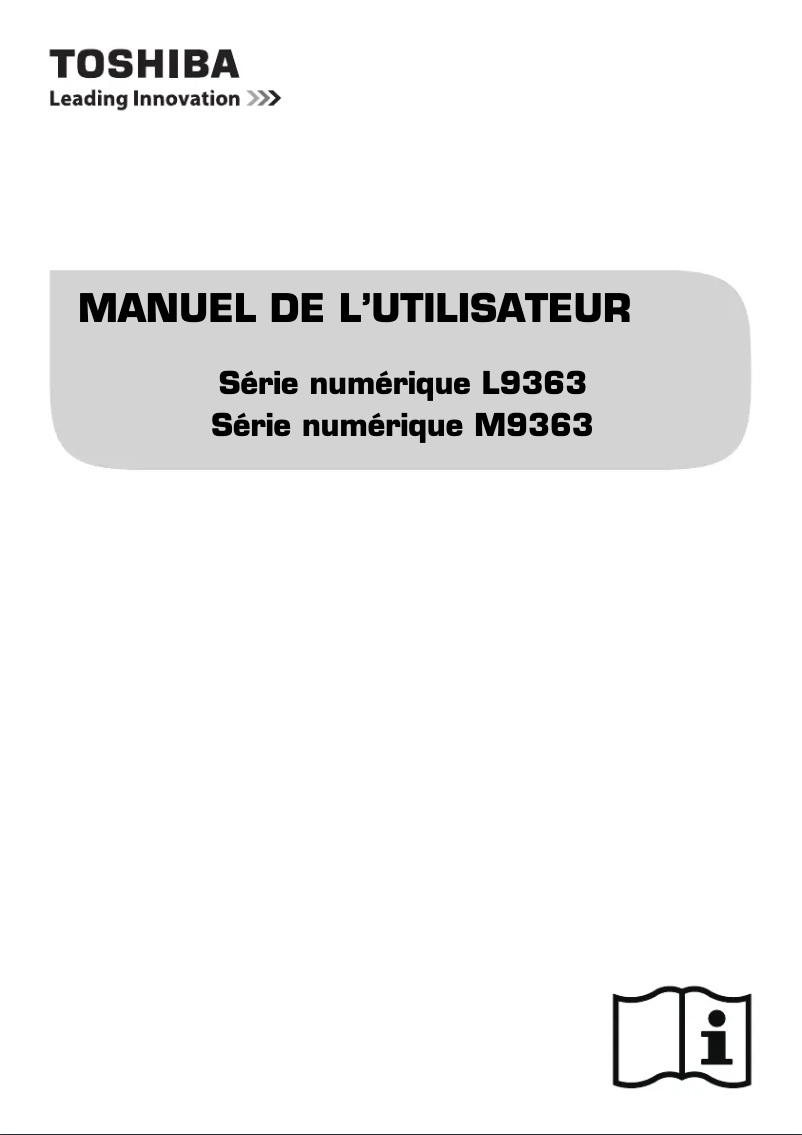 Image de la première page du manuel de l'appareil 58M9363DG