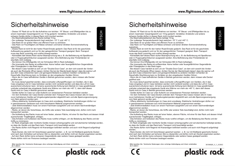 Image de la première page du manuel de l'appareil Plastic-Rack KR-19