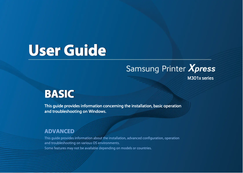 Page 1 de la notice Manuel utilisateur Samsung Xpress SL-M3015DW