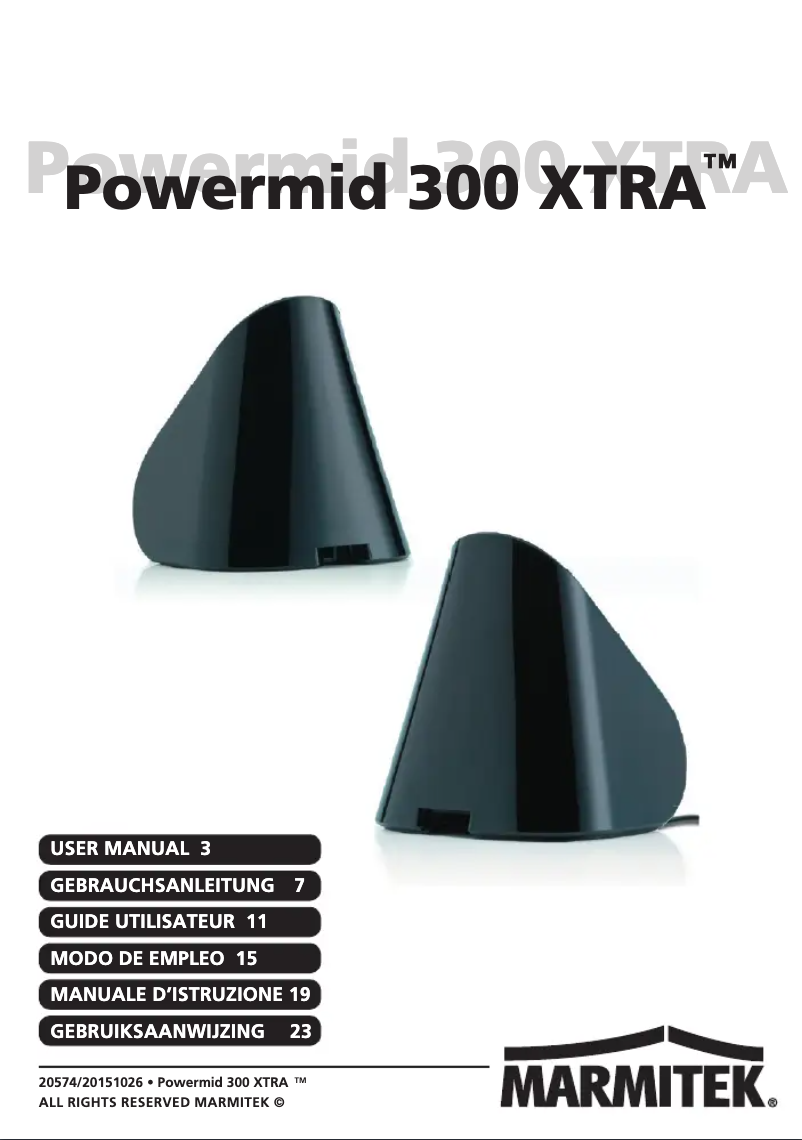 Page 1 de la notice Manuel utilisateur Marmitek Powermid 300 XTRA