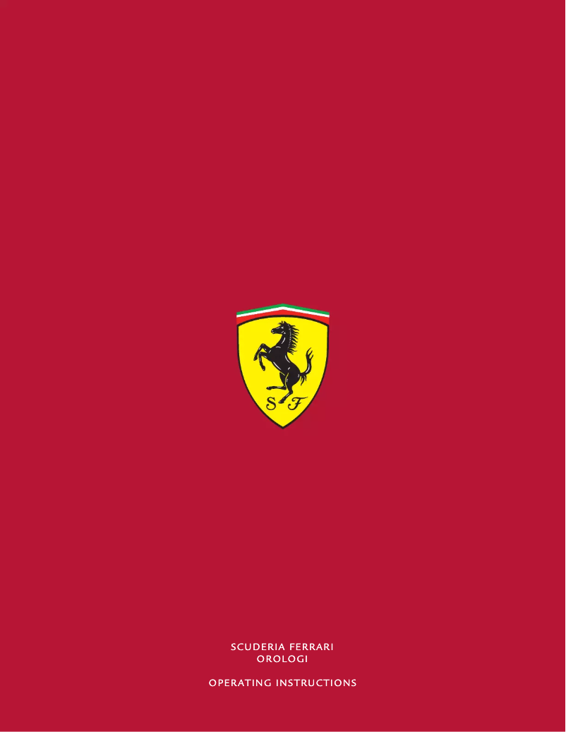 Page n°1 - Manuel utilisateur Ferrari Red Rev 830301