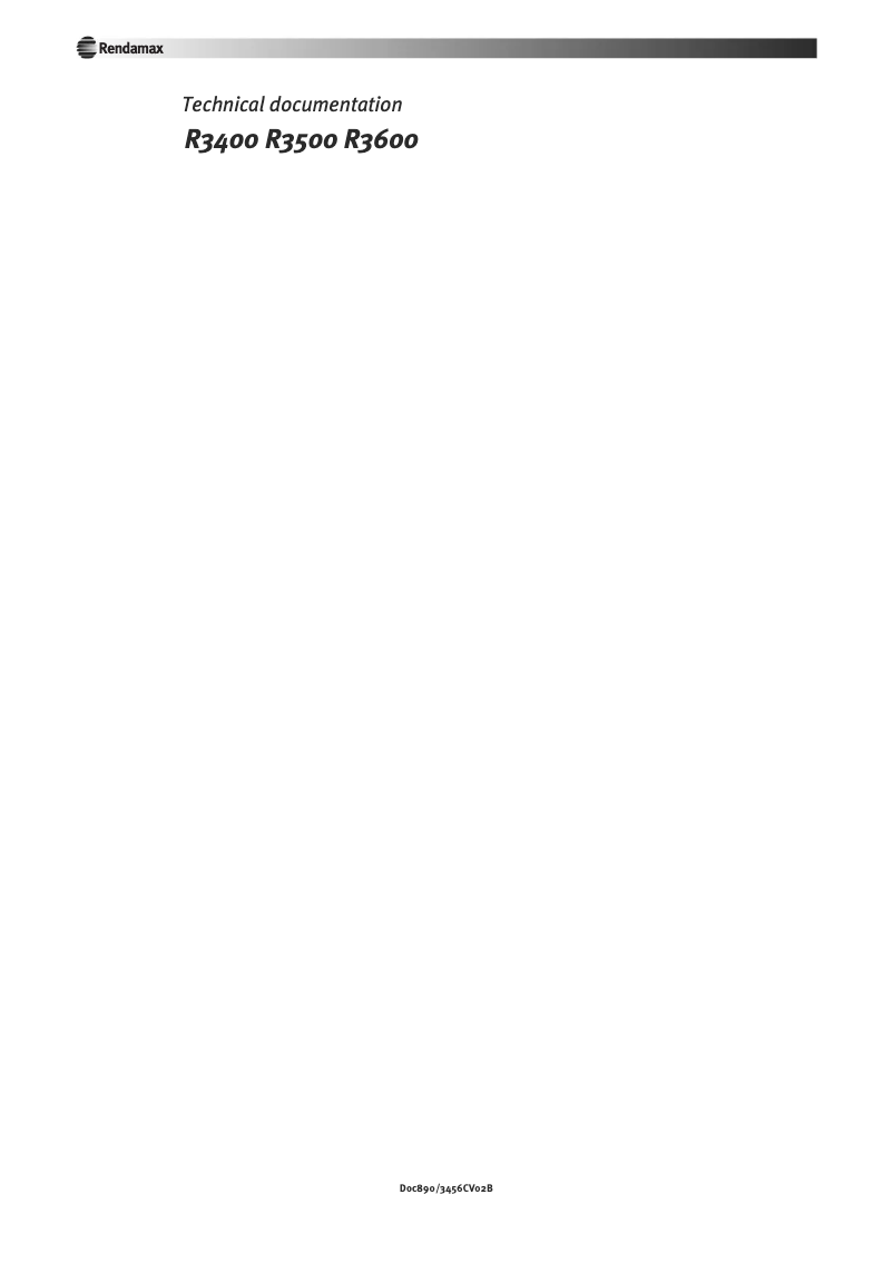 Page 1 de la notice Manuel utilisateur Rendamax R3600