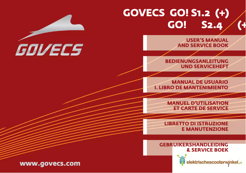 Page 1 de la notice Manuel utilisateur Govecs Go!S 1.2