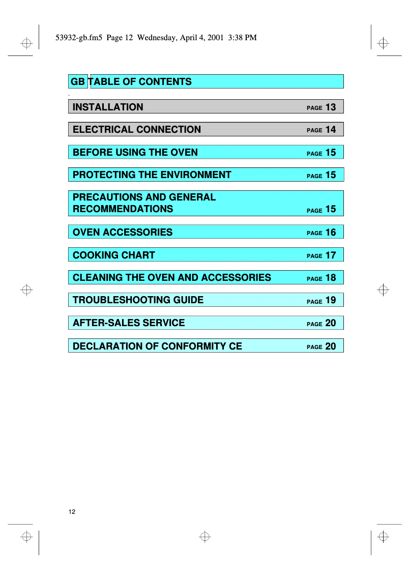 Page 1 de la notice Manuel utilisateur Whirlpool AKP 552 AV