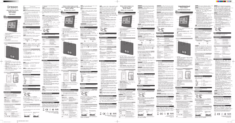 Image de la première page du manuel de l'appareil BAR801