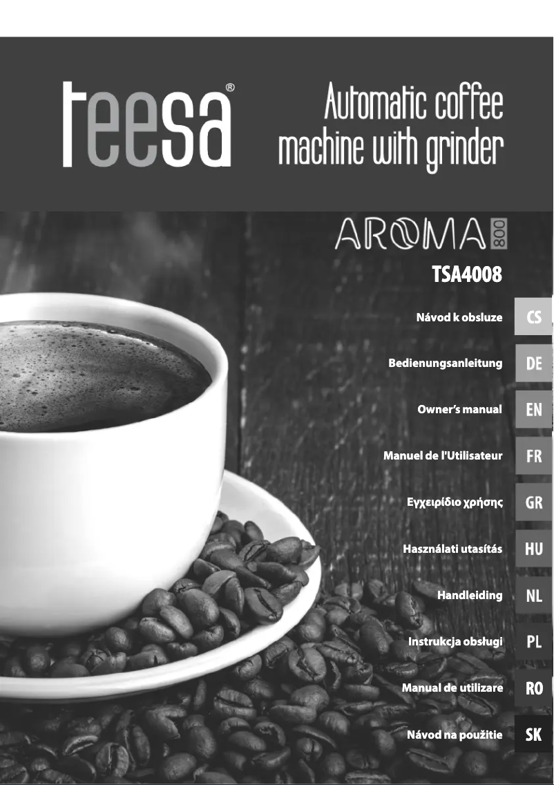 Page 1 de la notice Manuel utilisateur Teesa Aroma 800 TSA4008