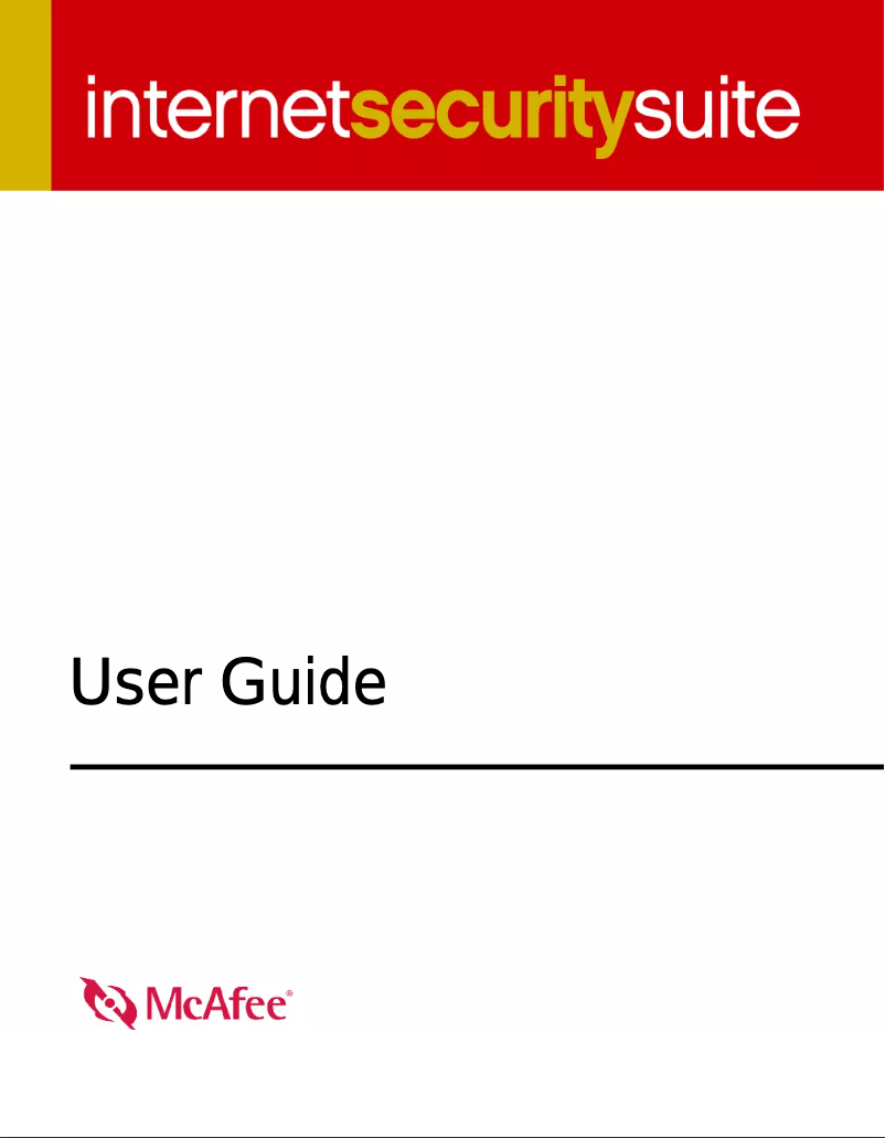 Page 1 de la notice Manuel utilisateur McAfee Internet Security Suite 2006