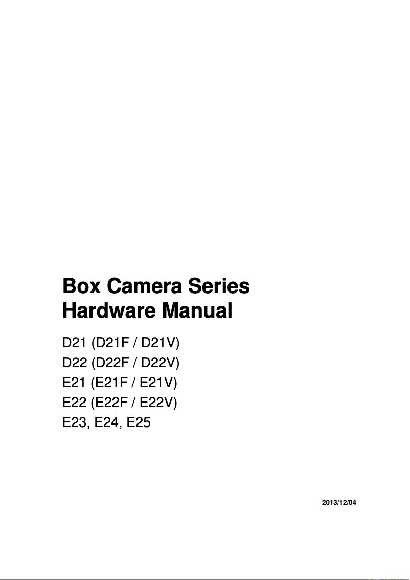 Page n°1 - Manuel utilisateur ACTi D21FA