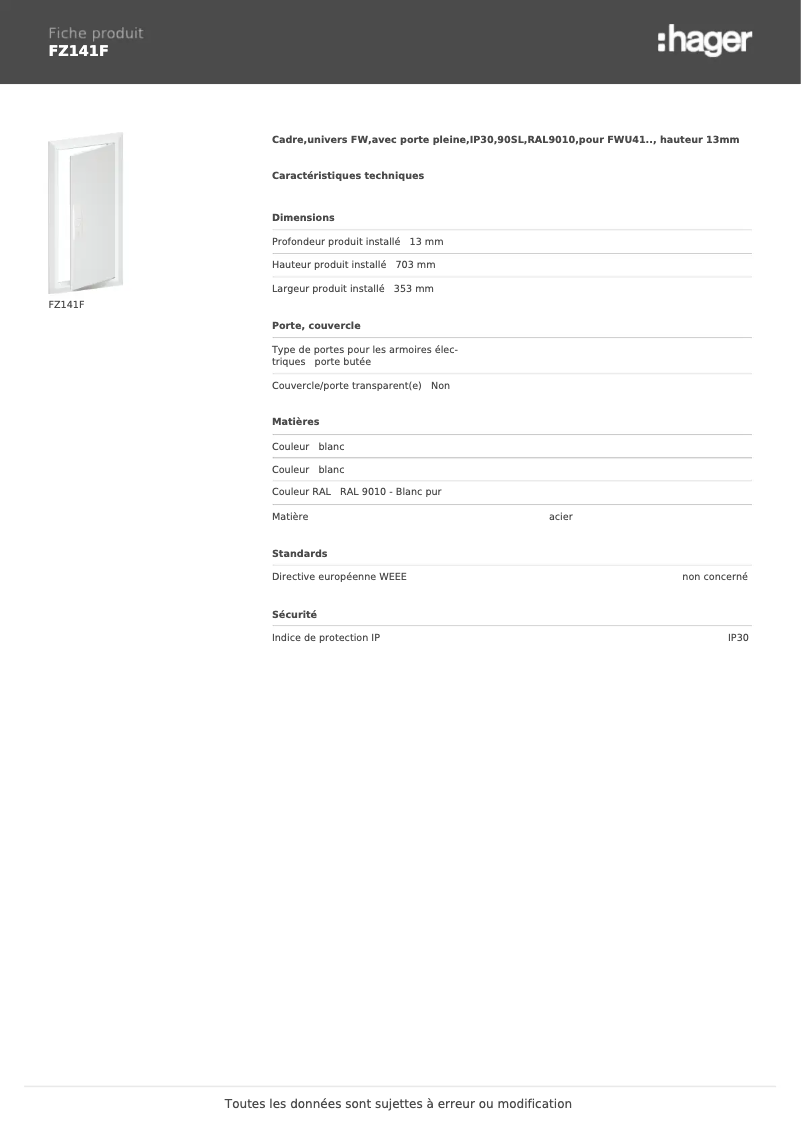 Image de la première page du manuel de l'appareil FZ141F