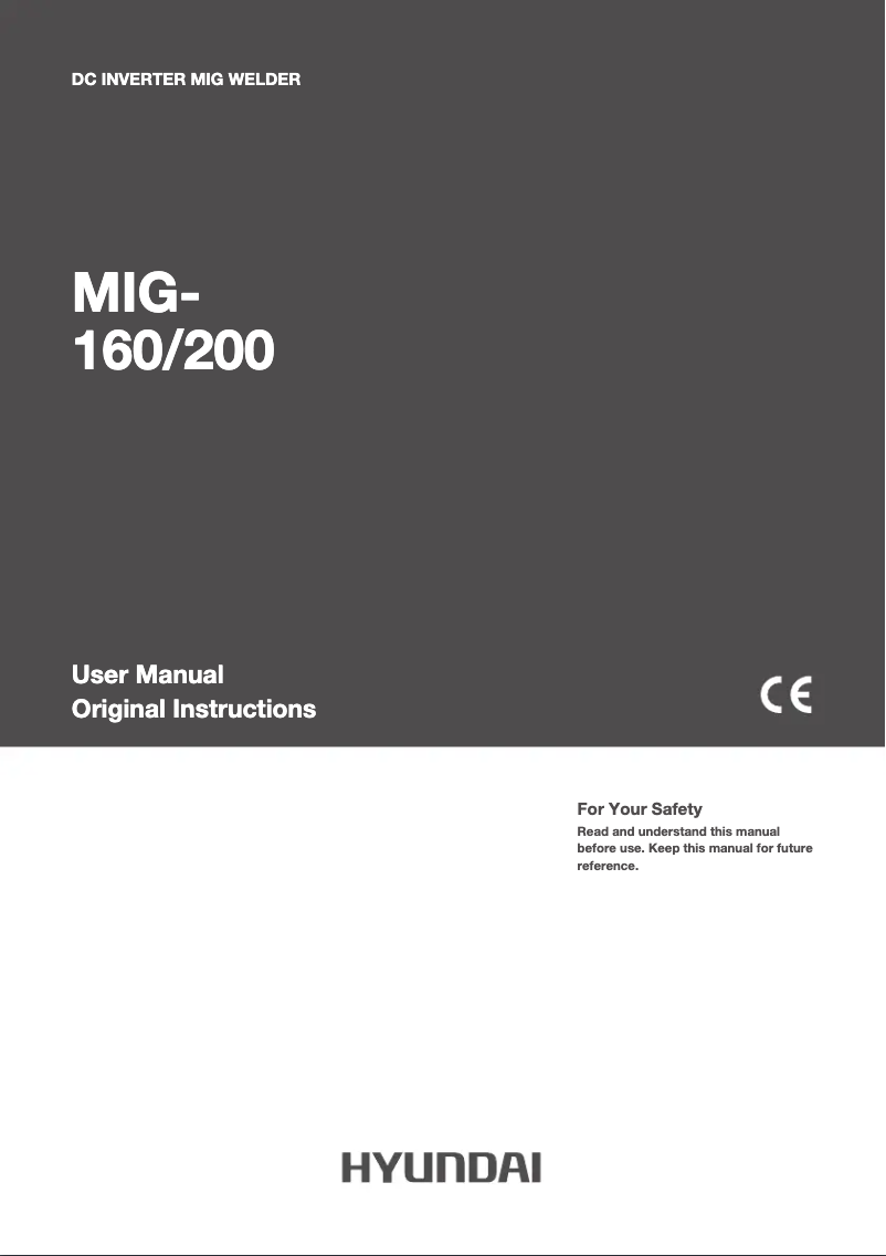 Page 1 de la notice Manuel utilisateur Hyundai HYMIG-200