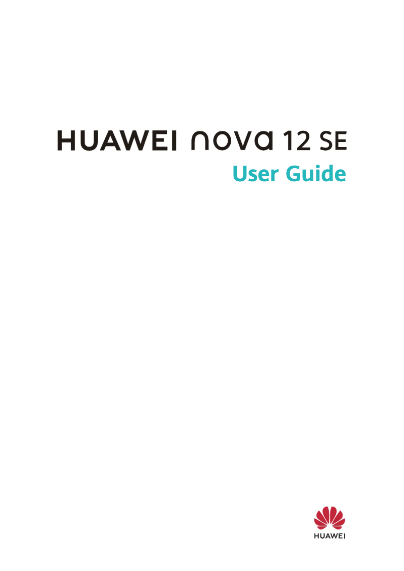 Image de la première page du manuel de l'appareil Nova 12 SE