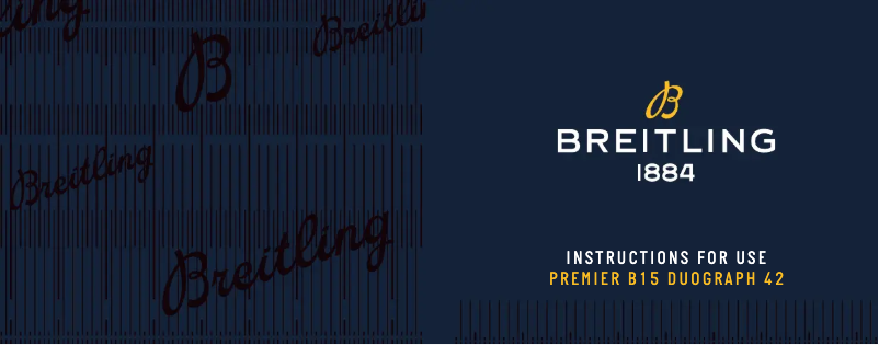 Image de la première page du manuel de l'appareil Premier B15 Duograph 42