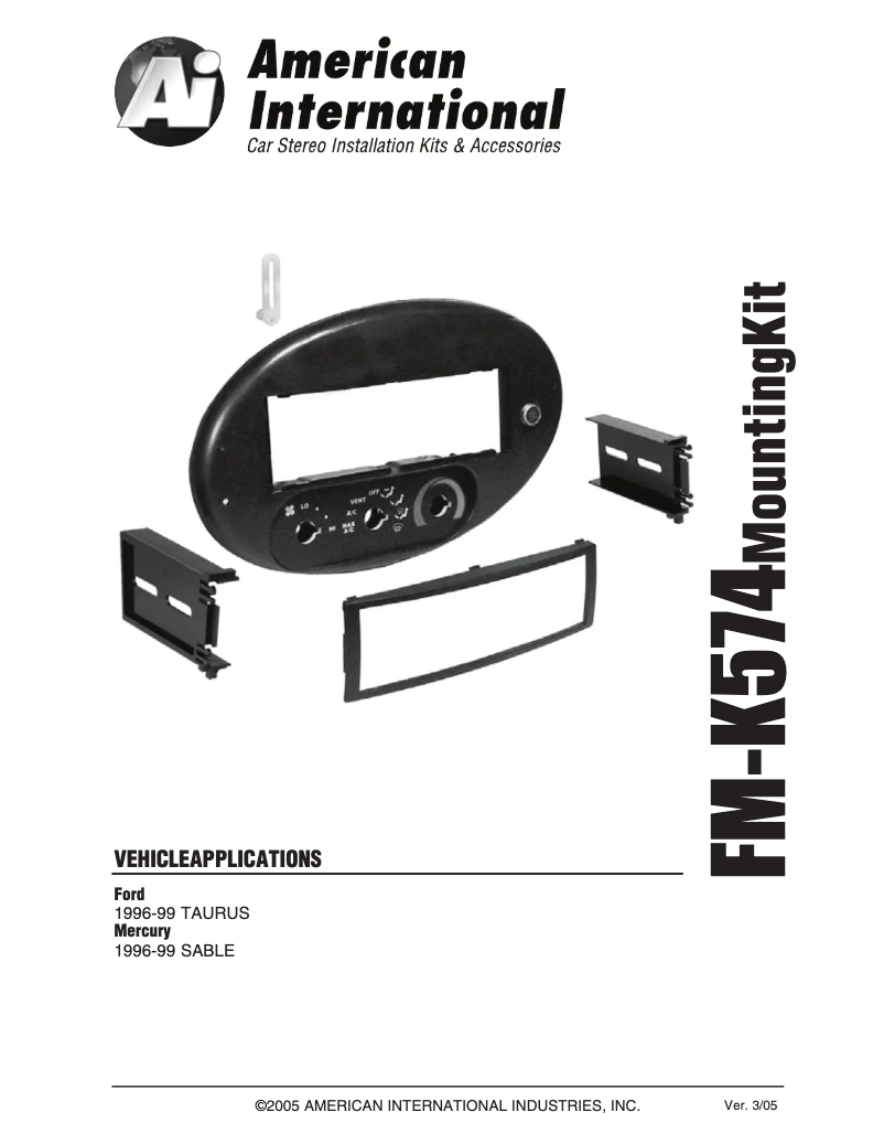 Page n°1 - Manuel utilisateur American International FM-K574