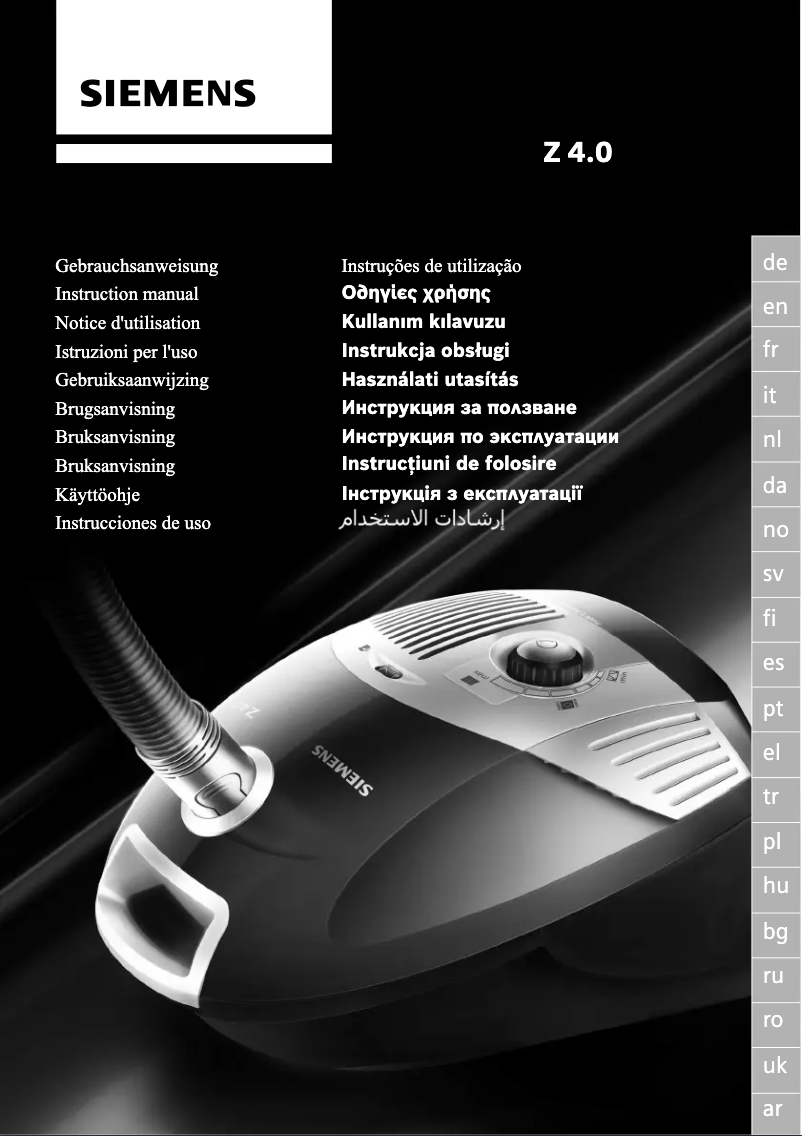 Page 1 de la notice Manuel utilisateur Siemens Dino Silver Soft VS55A55