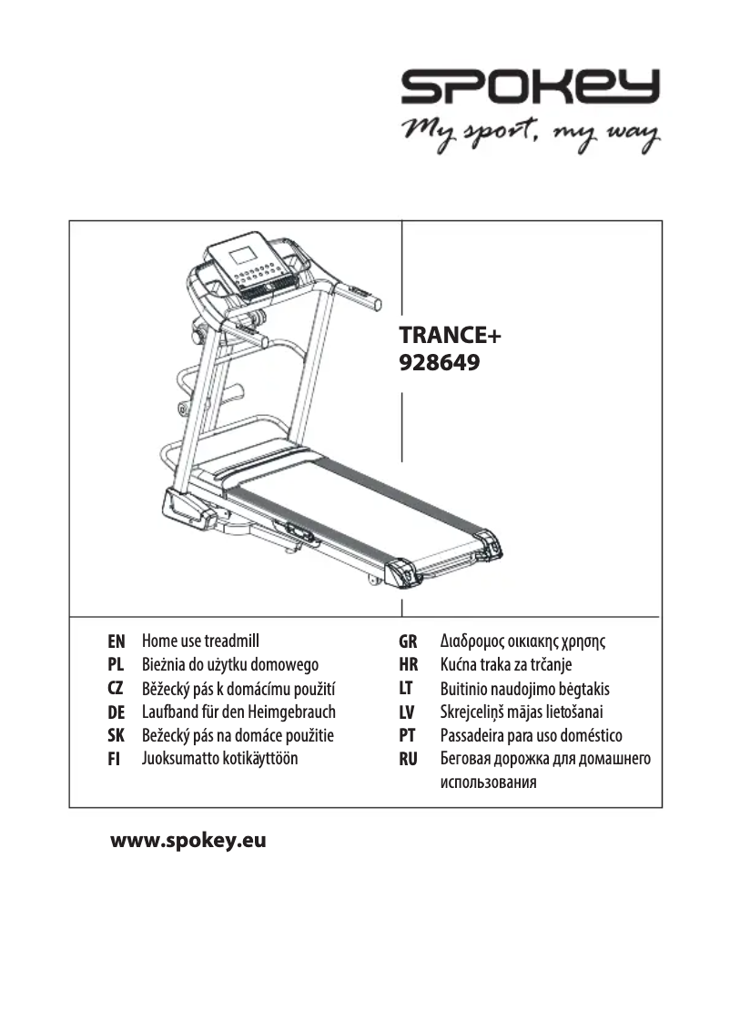 Page 1 de la notice Manuel utilisateur Spokey Trance