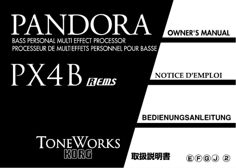 Page n°1 - Manuel utilisateur Korg PX4B