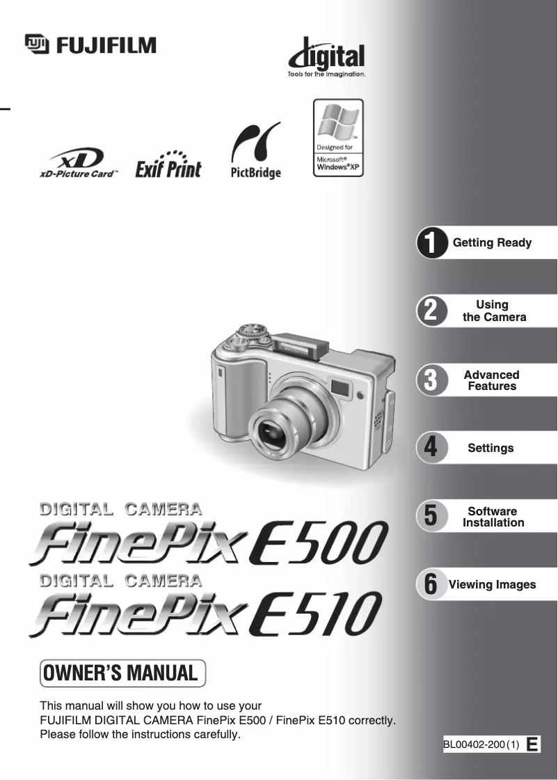 Page n°1 - Manuel utilisateur Fujifilm FinePix A510