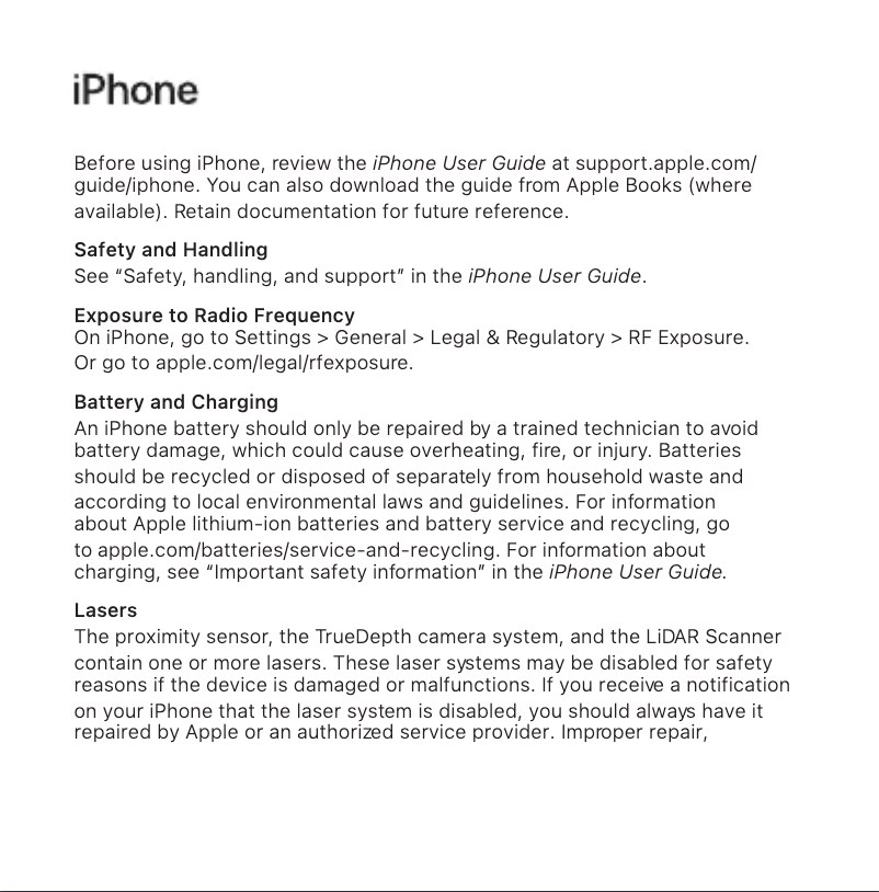 Page 1 de la notice Fiche technique Apple iPhone 12 Pro Max