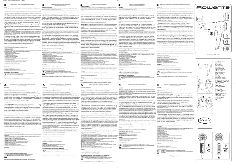 Page 1 de la notice Manuel utilisateur Rowenta CV5012 Powerline Elite