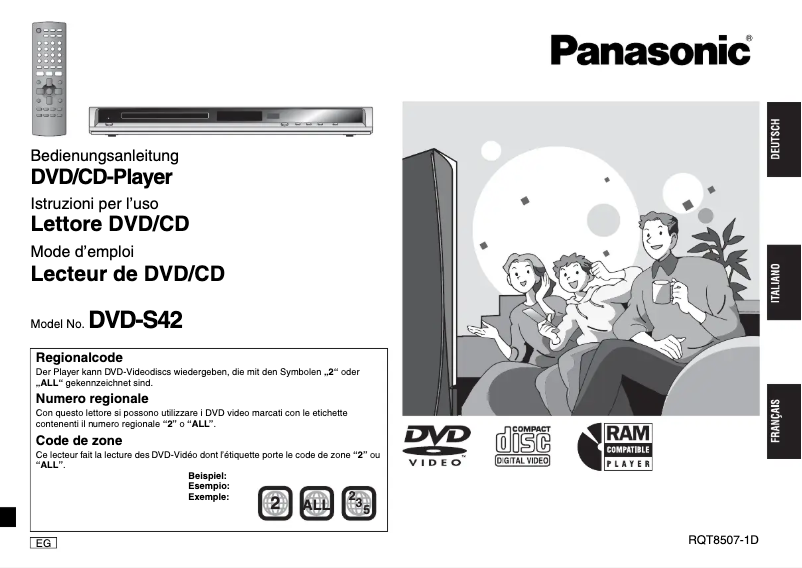 Page 1 de la notice Manuel utilisateur Panasonic DVD-S42