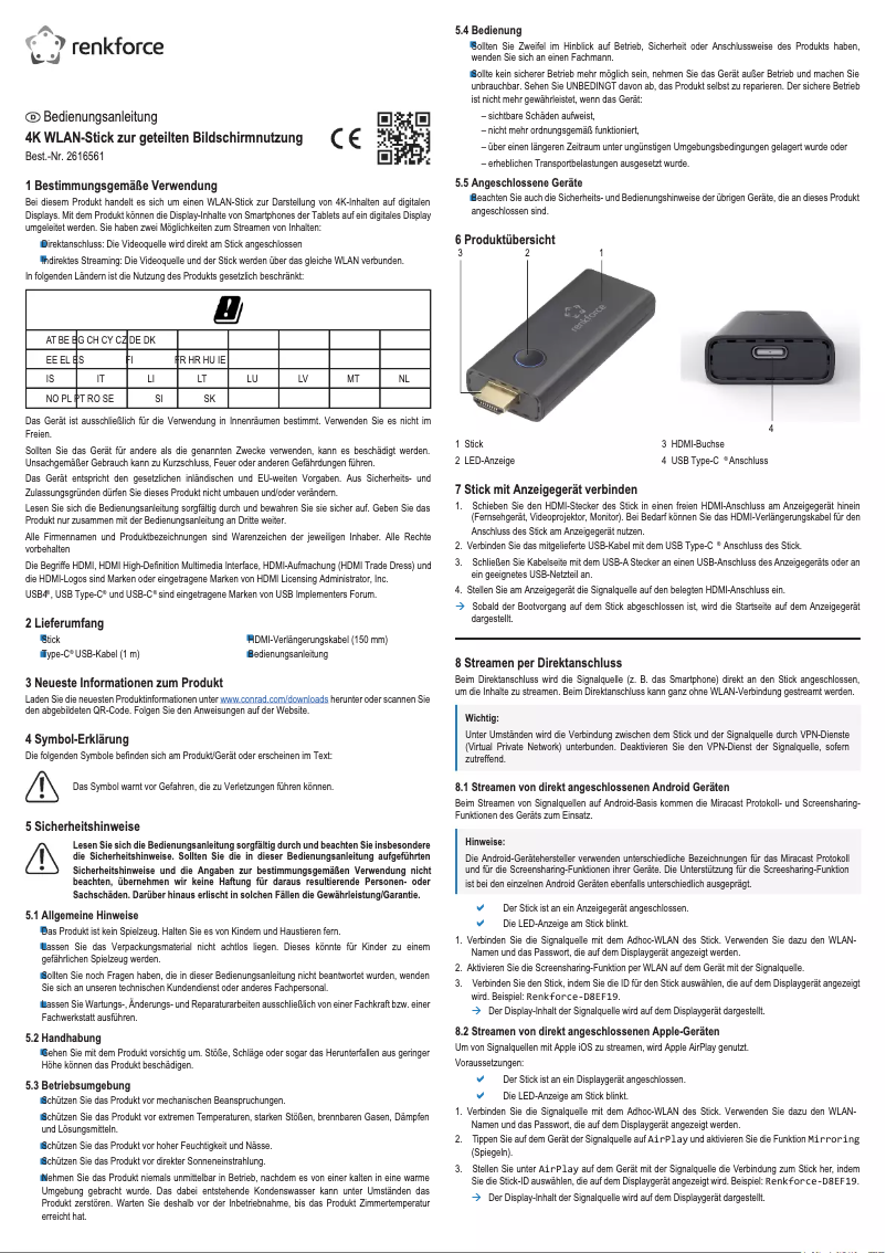 Page 1 de la notice Manuel utilisateur Renkforce RF-SSD-300