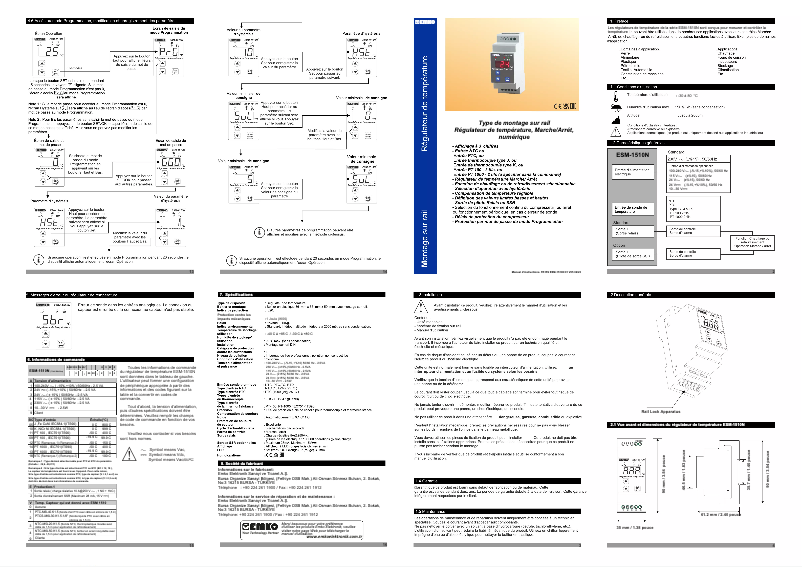 Imagen de la primera página del manual del dispositivo ESM-1510-N