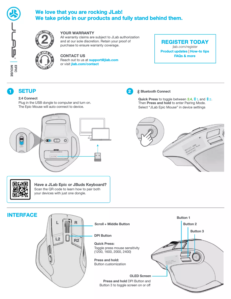 Imagen de la primera página del manual del dispositivo Epic