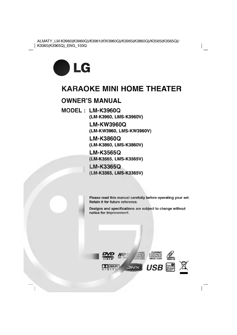 Page n°1 - Manuel utilisateur LG LM-K3860Q