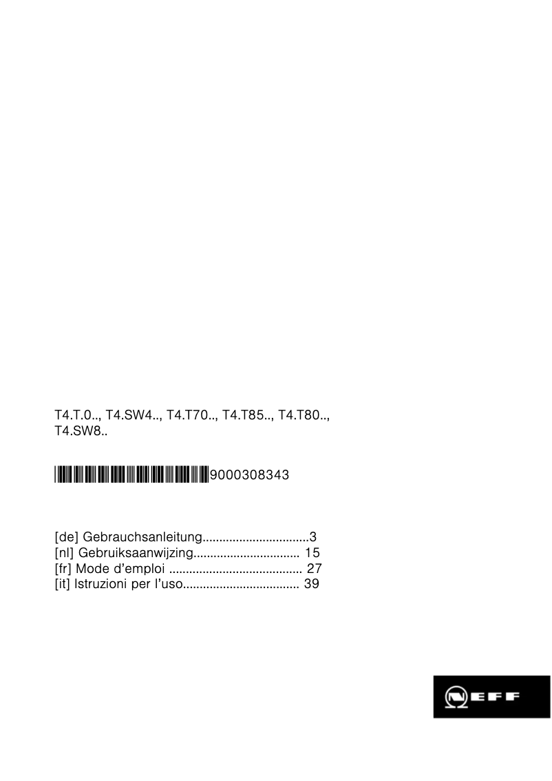 Página 1 del manual Manual de usuario Neff T 44T80 NO