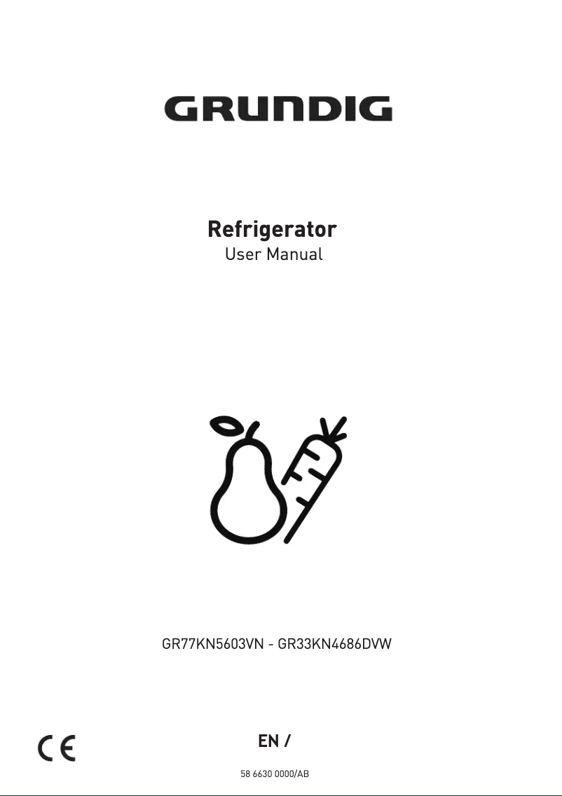 Page 1 de la notice Manuel utilisateur Grundig GR77KN5603VN