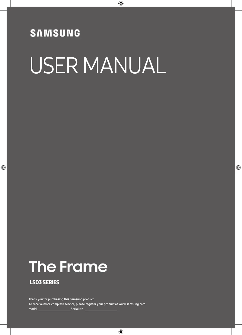 Page 1 de la notice Manuel utilisateur Samsung The Frame QE49LS03