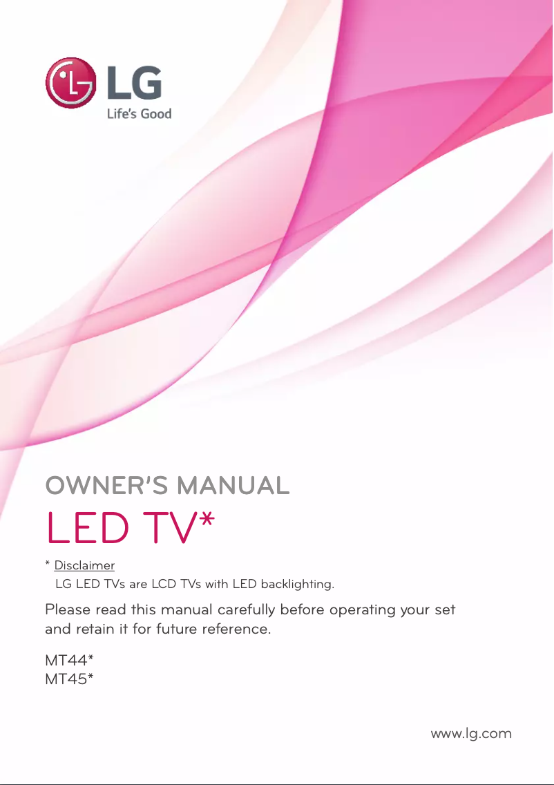 Page n°1 - Manuel utilisateur LG 20MT45A