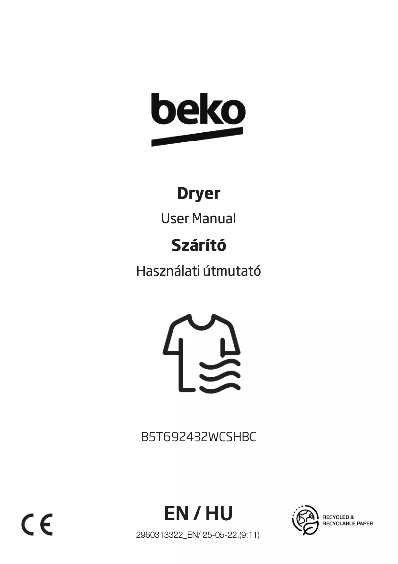 Page 1 de la notice Manuel utilisateur Beko B5T692432WCSHBC