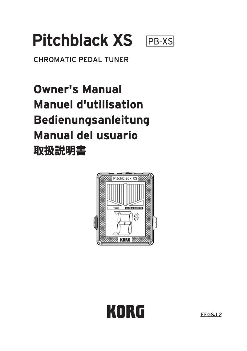 Image de la première page du manuel de l'appareil Pitchblack XS