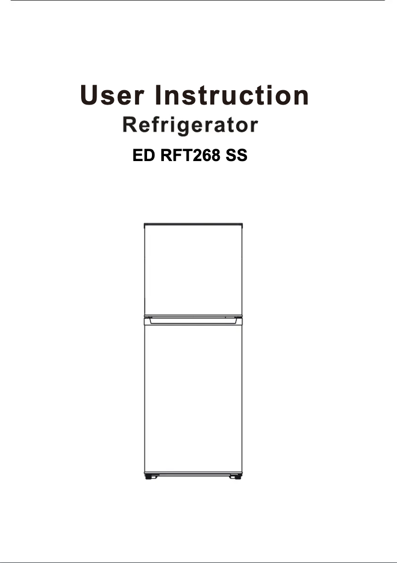 Image de la première page du manuel de l'appareil ED-RFT268SS2