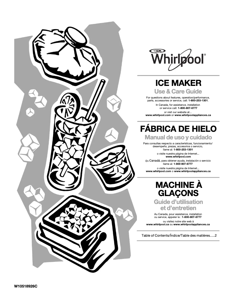 Page n°1 - Manuel utilisateur Whirlpool GI15NDXZS