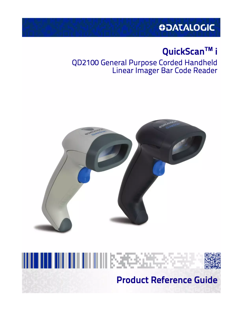 Page 1 de la notice Manuel utilisateur Datalogic QuickScan I QD2100
