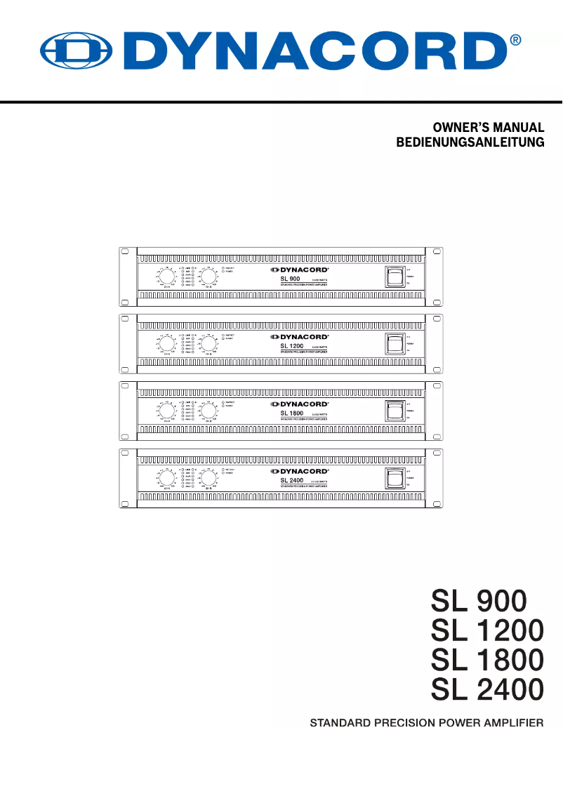 Image de la première page du manuel de l'appareil SL 1200