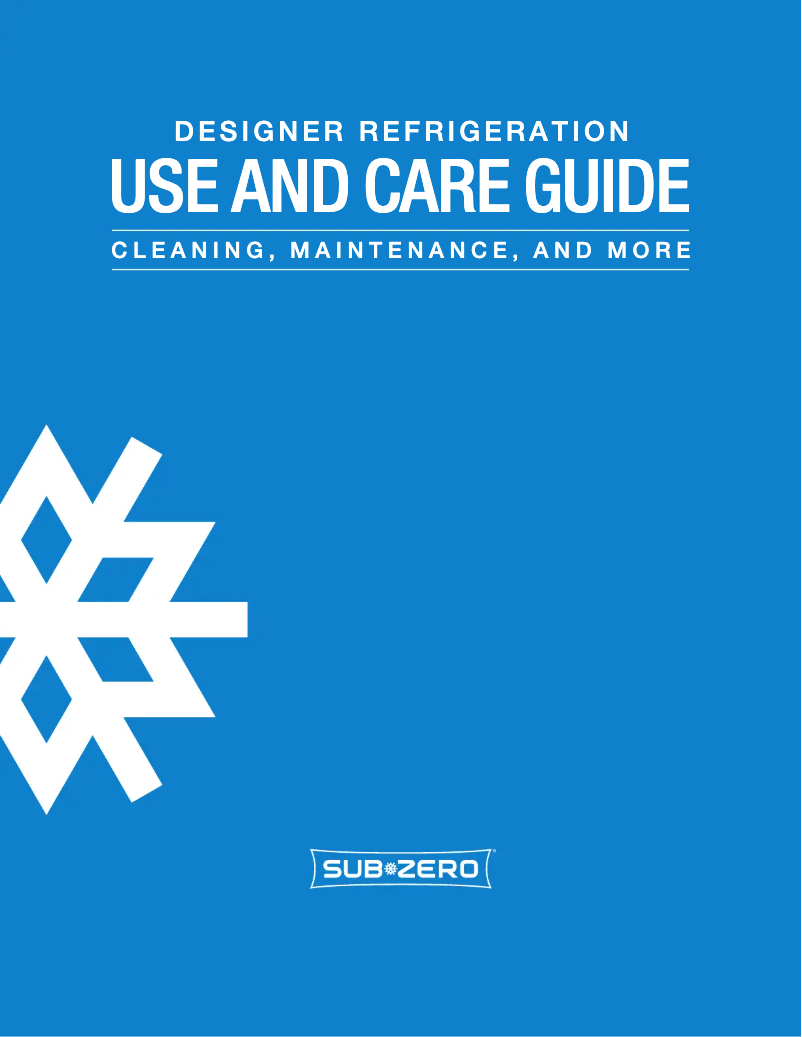 Page n°1 - Manuel utilisateur Sub-Zero IC-24FI-RH