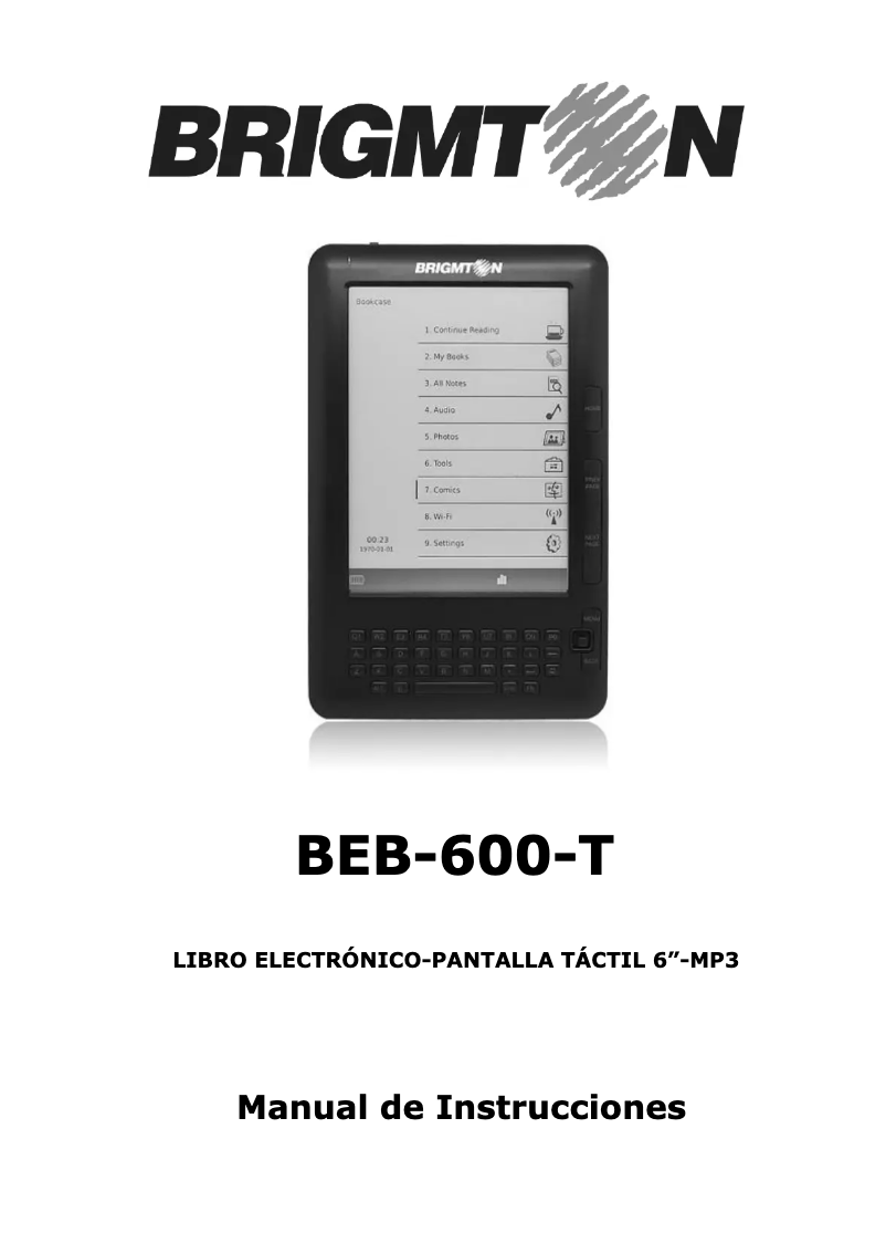 Page 1 de la notice Manuel utilisateur Brigmton BEB-600T