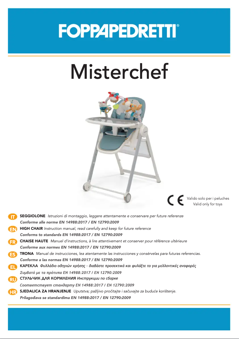 Page n°1 - Manuel utilisateur Foppapedretti Misterchef
