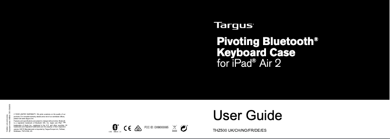 Page 1 de la notice Manuel utilisateur Targus VersaType