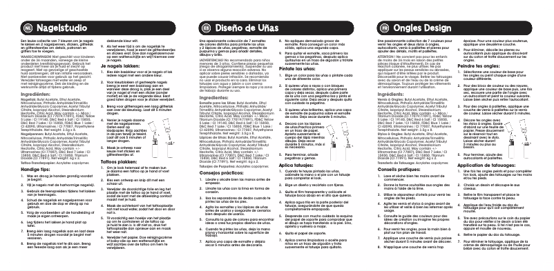Imagen de la primera página del manual del dispositivo Nail Designer Kit