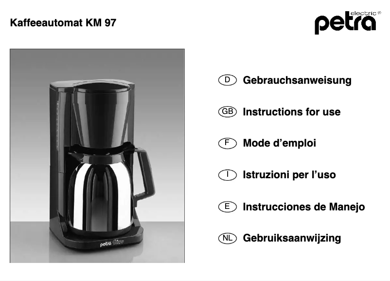 Image de la première page du manuel de l'appareil KM 97