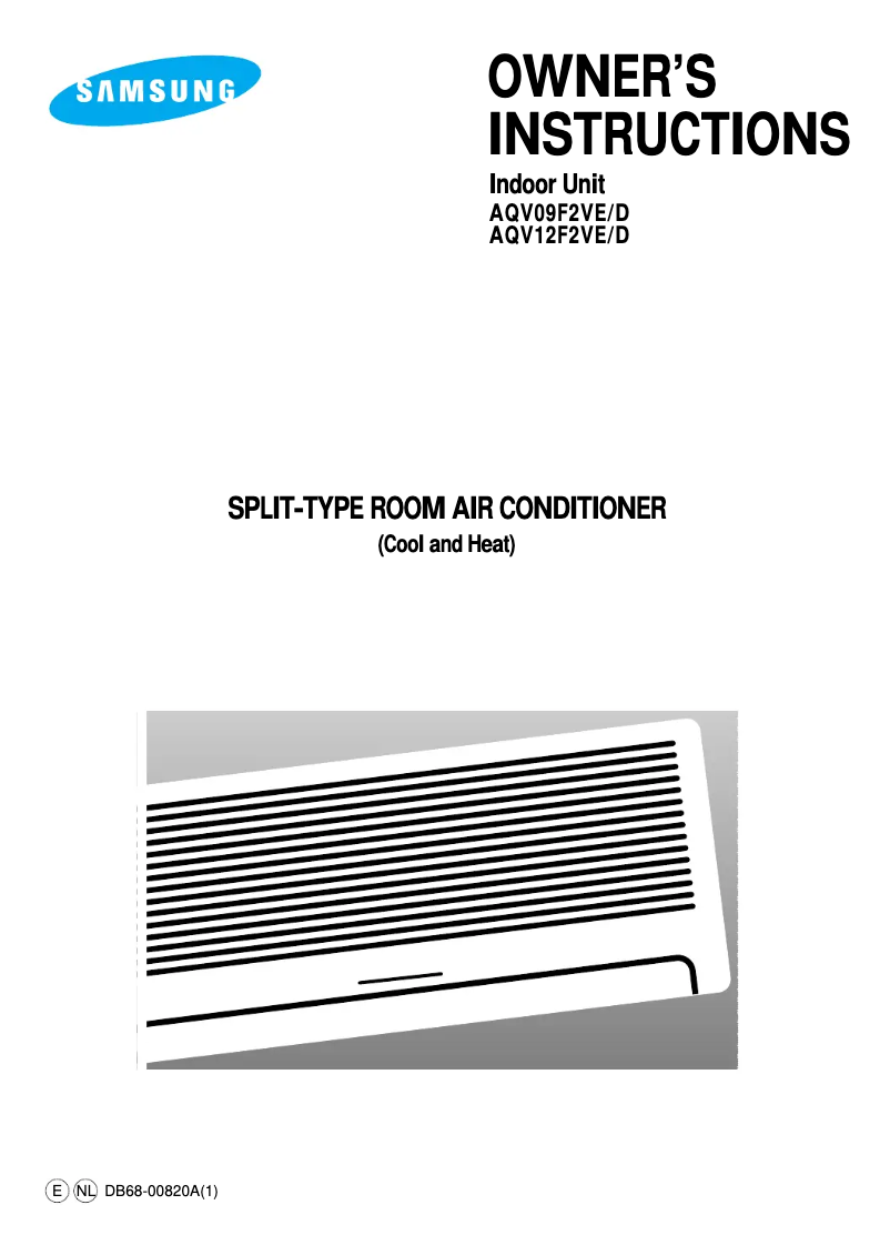 Image de la première page du manuel de l'appareil AQV12F2VE