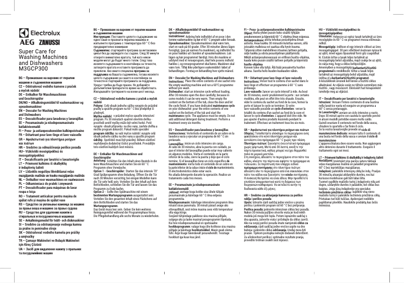 Page n°1 - Manuel utilisateur AEG M3GCP300