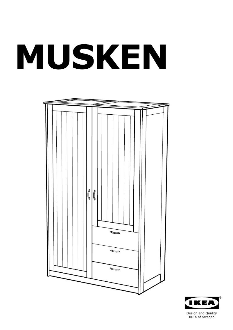 Página 1 del manual Manual de usuario Ikea MUSKEN 703.786.83