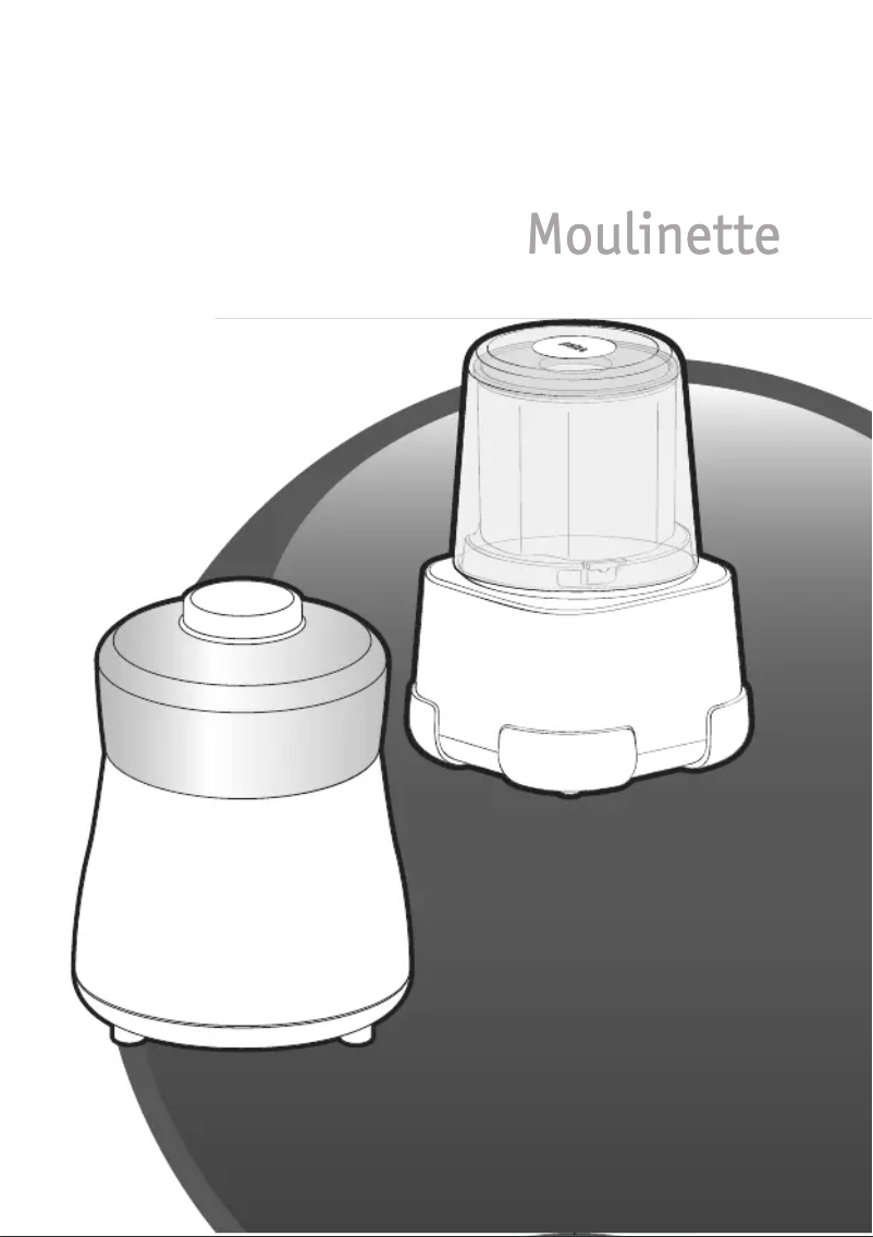 Page 1 de la notice Manuel utilisateur Moulinex Moulinette DP8108