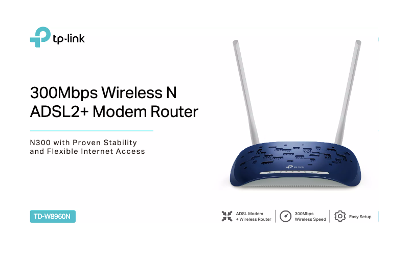 Image de la première page du manuel de l'appareil TD-W8960N